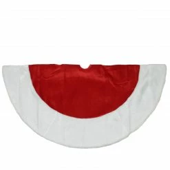 Northlight 48" Red And White Traditional Christmas Tree Skirt