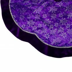 Northlight 48" Purple And Silver Glittered Floral Christmas Tree Skirt 5 Northlight 48" Purple And Silver Glittered Floral Christmas Tree Skirt -Wreaths & Garland shop northlight l34936 3 45462.1588359215
