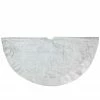 Northlight 48" Silver Metallic Filigree Christmas Tree Skirt With Sateen Bows