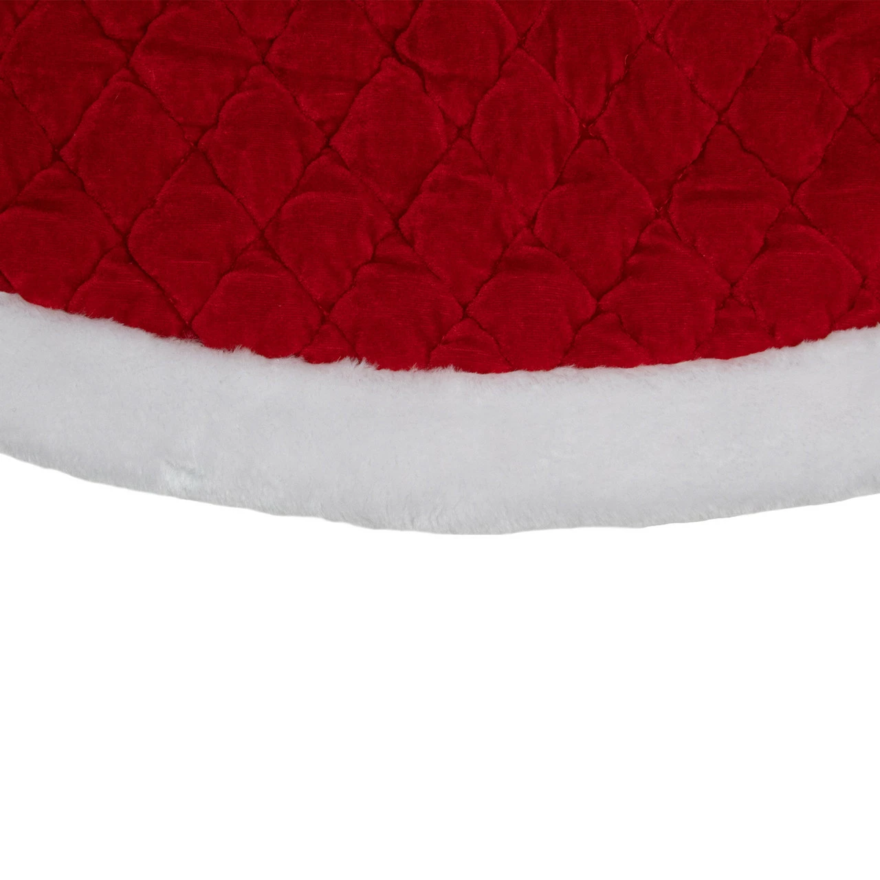 Northlight 48" Red And White Quilted Faux Fur Border Christmas Tree Skirt 2 Northlight 48" Red And White Quilted Faux Fur Border Christmas Tree Skirt - Image 2