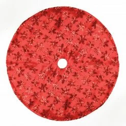 Northlight 20" Red Sequin Snowflake Pattern Mini Christmas Tree Skirt