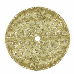 Northlight 20" Gold Sequin Snowflake Pattern Mini Christmas Tree Skirt