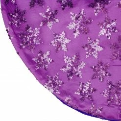 Northlight 20" Purple Sequin Snowflake Mini Christmas Tree Skirt -Wreaths & Garland shop northlight l85600 3 09803.1664724866