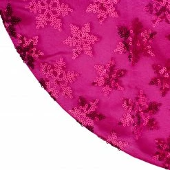 Northlight 20" Pink Sequin Snowflake Mini Christmas Tree Skirt -Wreaths & Garland shop northlight l85601 2 42876.1665346761