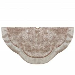 Northlight 48-Inch Gold Sequins And Glitter Satin Border Christmas Tree Skirt