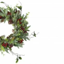 Northlight Frosted Pine And Berry Artificial Christmas Wreath, 25-Inch, Unlit -Wreaths & Garland shop northlight ll89742 2 68622.1638546680