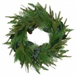 Northlight Long Needle Pine And Mixed Foliage Artificial Christmas Wreath, 25-Inch, Unlit