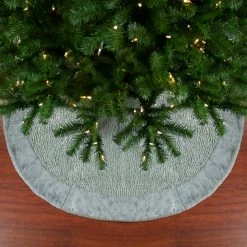 Northlight 48" Gray And Silver Faux Fur Snake Skin Pattern Christmas Tree Skirt -Wreaths & Garland shop northlight lt90716 5 74828.1600996803