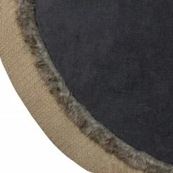 Northlight 48" Rustic Burlap And Chambray Christmas Tree Skirt -Wreaths & Garland shop northlight lt90728 4 59664.1600910530