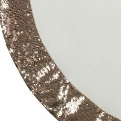 Northlight 48" Rose Gold And White Reversible Sequin Trim Christmas Tree Skirt -Wreaths & Garland shop northlight lt90730 6 95832.1600996803