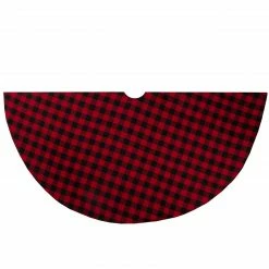 Northlight 48" Red And Black Buffalo Plaid Christmas Tree Skirt