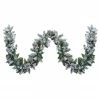 Northlight 9' X 10" Pre-Lit Flocked Pine Artificial Christmas Garland - Multi Color Lights
