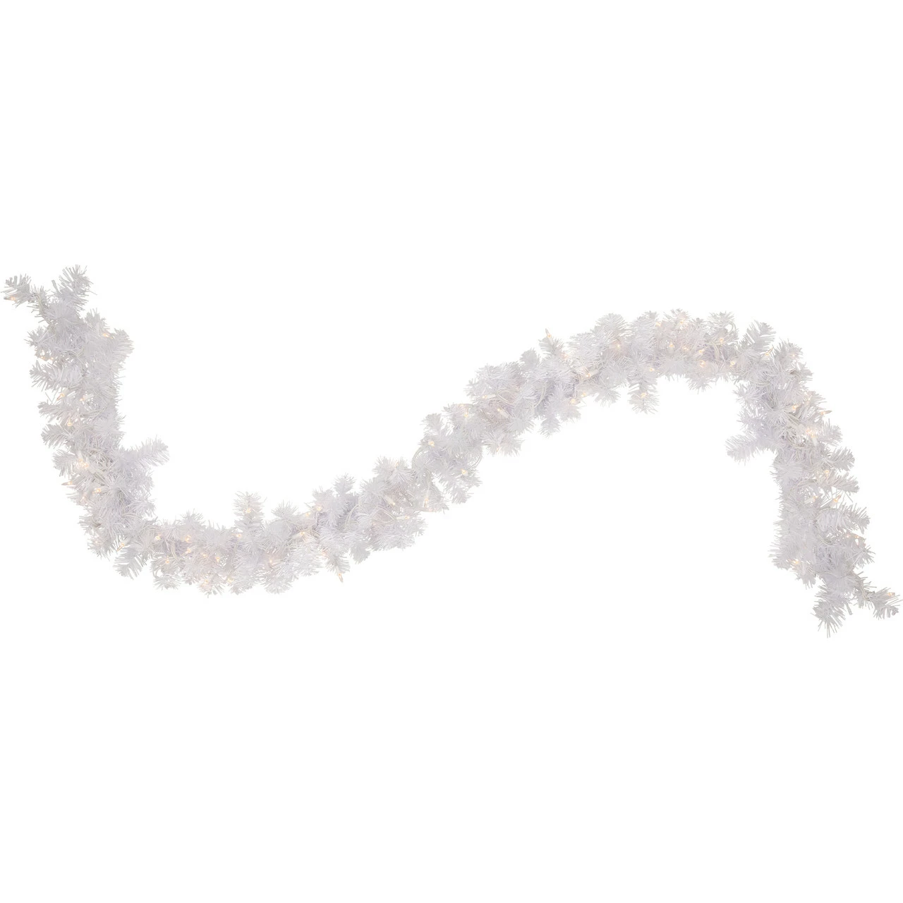 Northlight 9' X 10" Pre-lit White Iridescent Mixed Pine Artificial Christmas Garland - Clear Lights 1 Northlight 9' X 10" Pre-lit White Iridescent Mixed Pine Artificial Christmas Garland - Clear Lights