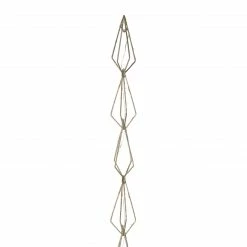 Northlight 5.75" LED Lighted B/O Gold Wire Diamond Christmas Garland - Warm White Lights