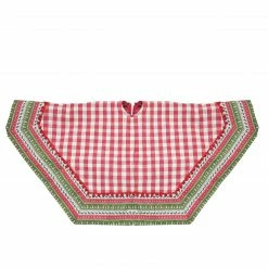 Northlight 50" Red And White Buffalo Plaid Christmas Tree Skirt With Woodland Fair Isle Trim -Wreaths & Garland shop northlight n02725 3 28529.1602207644