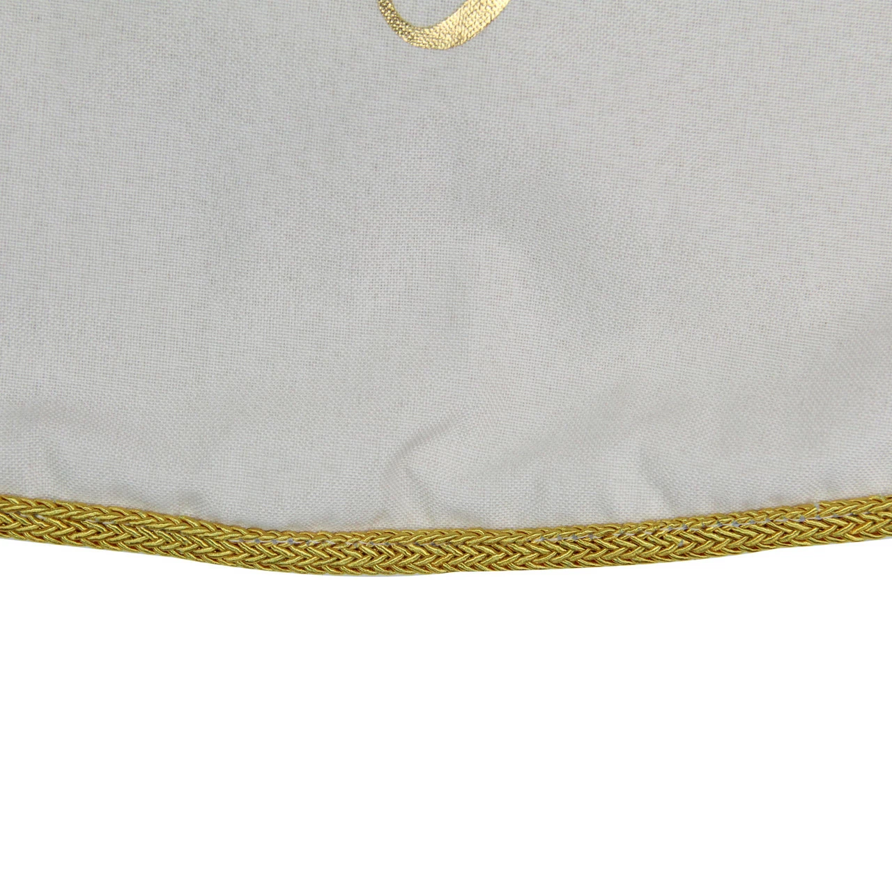 Northlight 48” Ivory White Merry And Bright Christmas Tree Skirt 2 Northlight 48” Ivory White Merry And Bright Christmas Tree Skirt - Image 2