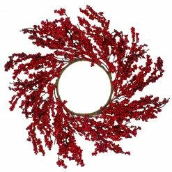 Northlight 22" Festive Red Berries Artificial Christmas Wreath - Unlit
