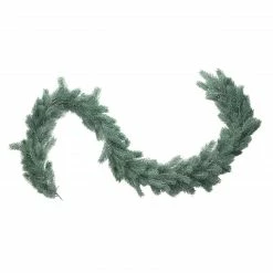 Northlight 76" X 7" Frosted And Dusted Green Pine Artificial Christmas Garland - Unlit