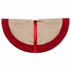 Northlight 36" Burlap Santa Claus In Sleigh Embroidered Christmas Tree Skirt -Wreaths & Garland shop northlight nl01833 3 updated 70330.1612412094