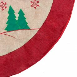 Northlight 36" Burlap Santa Claus In Sleigh Embroidered Christmas Tree Skirt -Wreaths & Garland shop northlight nl01833 4 updated 49160.1612412093