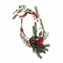Northlight Frosted Cornucopia Artificial Christmas Wreath - 14-Inch, Unlit -Wreaths & Garland shop northlight nl02818 3 28250.1665611930