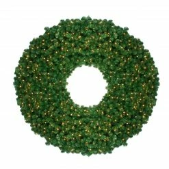 Northlight 48" Pre-Lit Olympia Pine Artificial Christmas Wreath - Warm White Lights