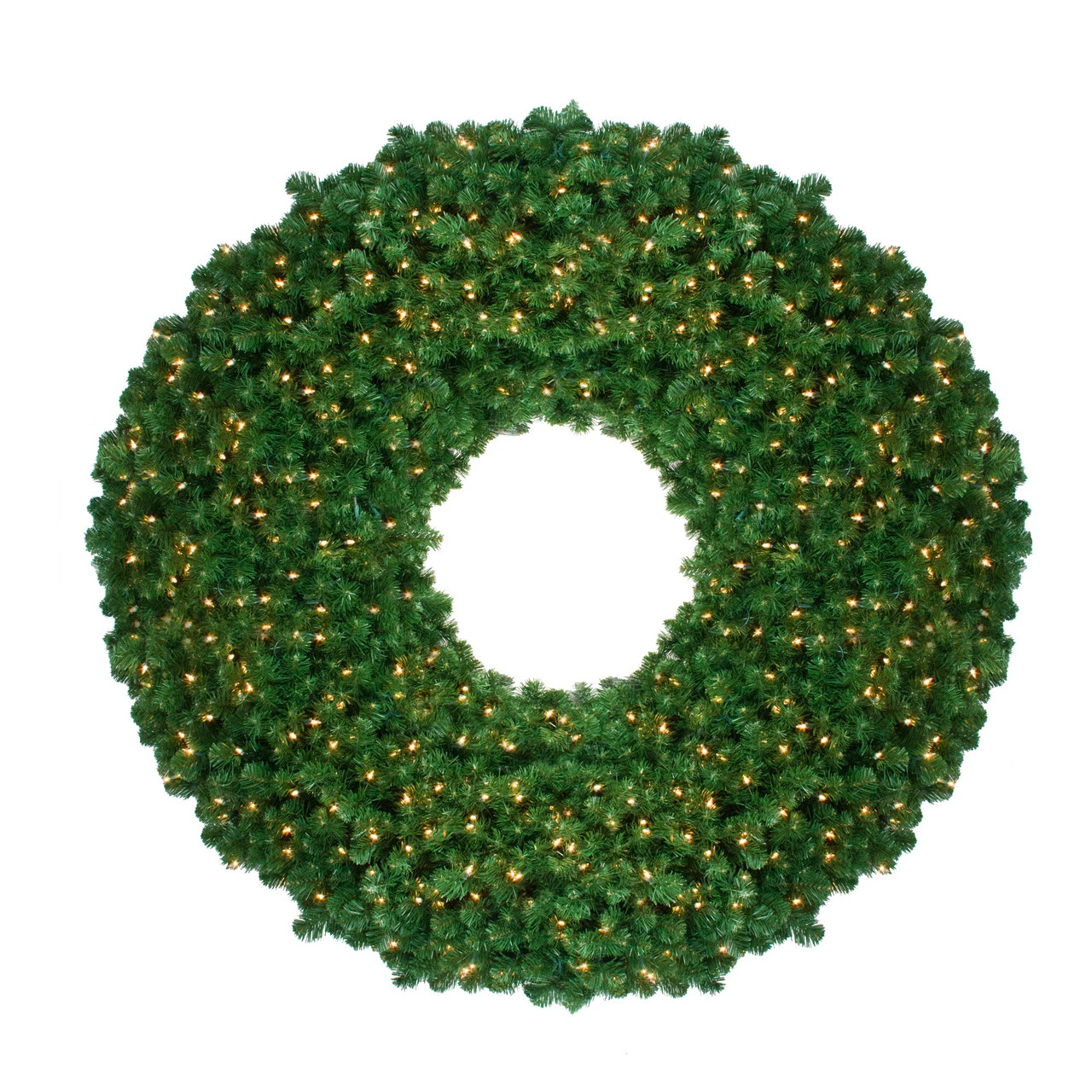Northlight 48" Pre-Lit Olympia Pine Artificial Christmas Wreath - Warm White Lights 1 Northlight 48" Pre-Lit Olympia Pine Artificial Christmas Wreath - Warm White Lights