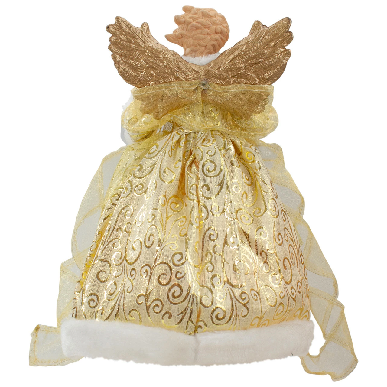 Northlight 12" Lighted Gold Angel With Wings Christmas Tree Topper - Clear Lights 5 Northlight 12" Lighted Gold Angel With Wings Christmas Tree Topper - Clear Lights - Image 5