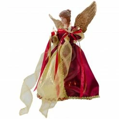 Northlight 13.5" Lighted Red And Gold Angel With Wings Christmas Tree Topper - Clear Lights 8 Northlight 13.5" Lighted Red And Gold Angel With Wings Christmas Tree Topper - Clear Lights -Wreaths & Garland shop northlight ri92242 3 53262.1665610756