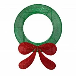 Northlight 48" Commercial-Sized Lighted Tinsel Christmas Wreath Outdoor Decoration