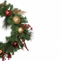 Northlight Green Mixed Foliage And Ornaments Artificial Christmas Wreath, 30-Inch, Unlit -Wreaths & Garland shop northlight s04192 2 updated 36344.1660326227