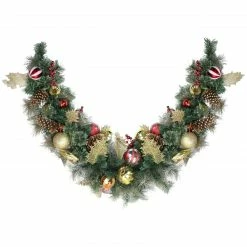 Northlight 6' X 1" Foliage Pinecones And Berries Artificial Christmas Garland - Unlit