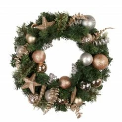 Northlight Pine And Ball Green Artificial Christmas Wreath - 24-Inch, Unlit