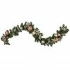 Northlight 6' X 12" Green Foliage With Stars And Ornaments Artificial Christmas Garland, Unlit