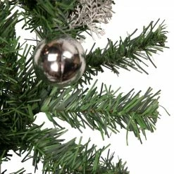 Northlight 6' X 9" Silver Poinsettia And Pinecone Artificial Christmas Garland, Unlit -Wreaths & Garland shop northlight s84840 2 updated 54854.1661968471