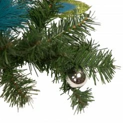 Northlight 6' X 9" Peacock Feather And Poinsettia Artificial Christmas Garland, Unlit -Wreaths & Garland shop northlight s84846 2 updated 13936.1661968470