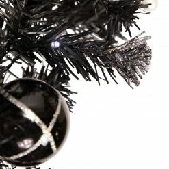 Northlight 9' X 6" Pre-Lit Decorated Black Pine Artificial Christmas Garland, Cool White LED Lights -Wreaths & Garland shop northlight s92628 2 updated 34303.1659647916