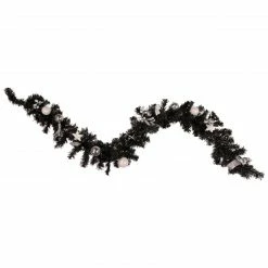 Northlight 6' X 10" Pre-Lit Decorated Black Pine Artificial Christmas Garland, Cool White LED Lights