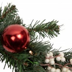 Northlight 16" Pre-Lit Decorated Green Pine Artificial Christmas Wreath, Warm White LED Lights -Wreaths & Garland shop northlight s92635 3 updated 23059.1661885774