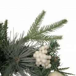 Northlight 16" Pre-Lit Decorated Mixed Pine And White Berries Artificial Christmas Wreath -Wreaths & Garland shop northlight s92642 3 updated 75724.1661885783