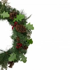 Northlight Decorated Natural Pine And Berry Artificial Christmas Wreath, 24-Inch, Unlit -Wreaths & Garland shop northlight s92646 2 updated 86406.1660325876