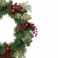 Northlight Decorated Frosted Pine And Pine Cone Artificial Christmas Wreath, 24-Inch, Unlit -Wreaths & Garland shop northlight s92648 2 updated 23256.1660326789