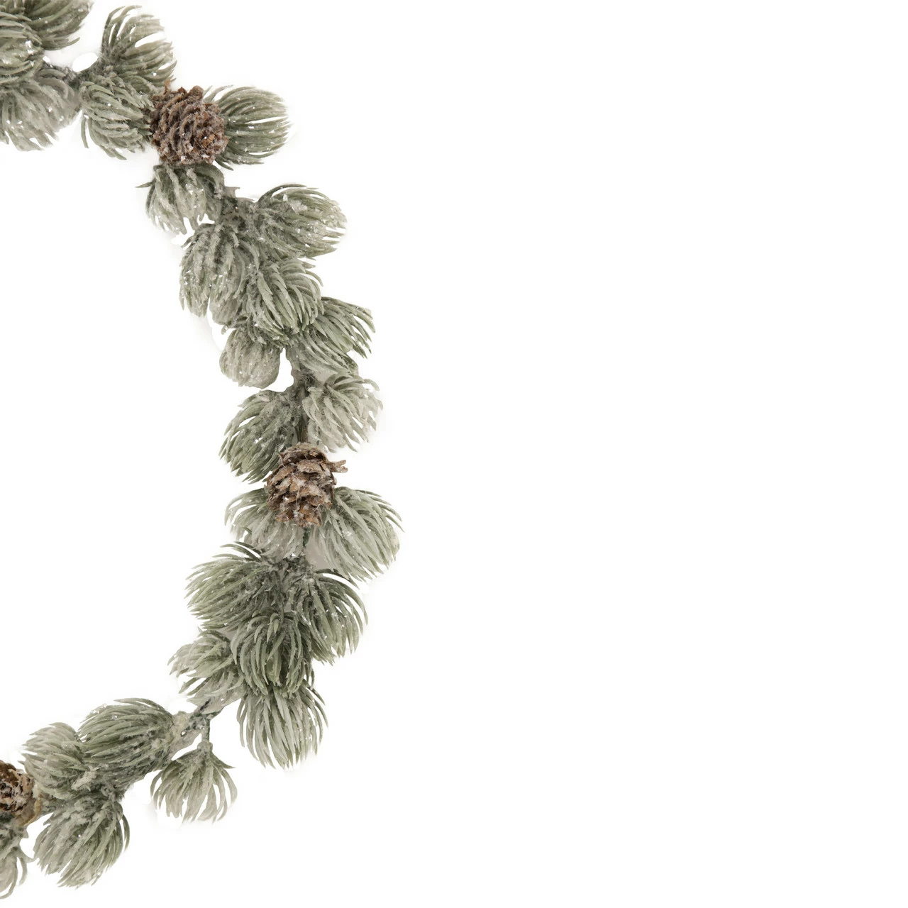 Northlight 12" Mini Frosted Pine Christmas Wreath With Pine Cones 3 Northlight 12" Mini Frosted Pine Christmas Wreath With Pine Cones - Image 3