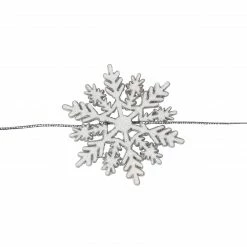 Northlight 5' White Glitter Dusted Wooden Snowflake Christmas Garland -Wreaths & Garland shop northlight sh27143 2 36099.1665610742