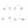 Northlight 5' White Glitter Dusted Wooden Snowflake Christmas Garland