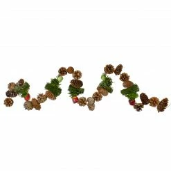 Northlight 5' X 5.25" Apples And Pine Cone Artificial Christmas Garland - Unlit