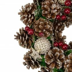 Northlight Glittered Pine Cone And Berry Artificial Christmas Wreath, 12-Inch, Unlit -Wreaths & Garland shop northlight sh36253 1 71982.1664900438