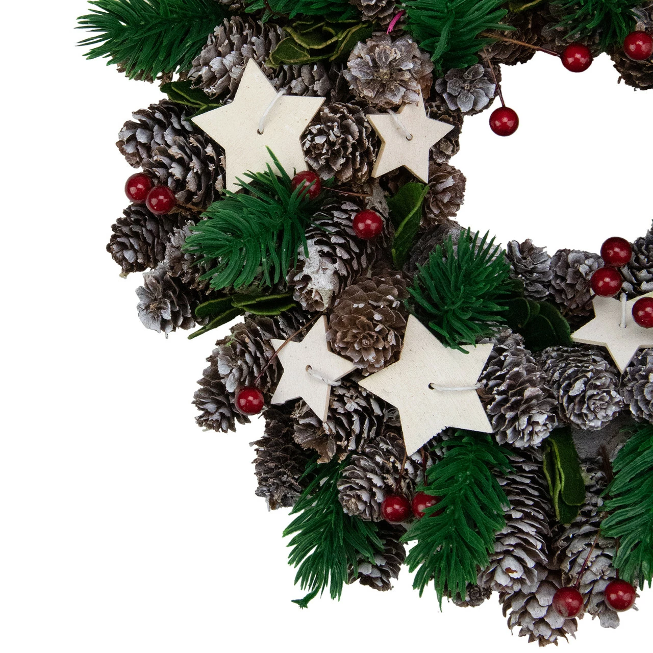 Northlight Pine Cone And Berries With Stars Artificial Christmas Wreath, 10-Inch, Unlit 3 Northlight Pine Cone And Berries With Stars Artificial Christmas Wreath, 10-Inch, Unlit - Image 3