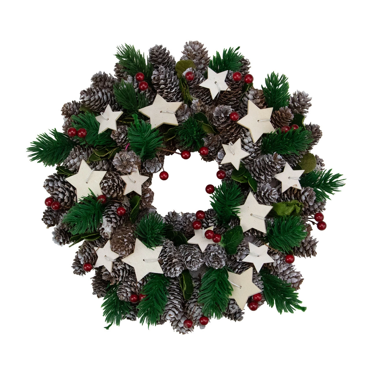 Northlight Pine Cone And Berries With Stars Artificial Christmas Wreath, 10-Inch, Unlit 1 Northlight Pine Cone And Berries With Stars Artificial Christmas Wreath, 10-Inch, Unlit