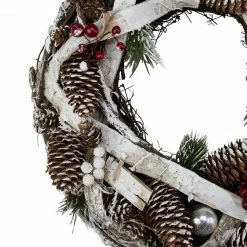 Northlight Birch Bark And Pine Cones Artificial Christmas Wreath - 13.5-Inch, Unlit -Wreaths & Garland shop northlight sh86417 1 25911.1588349674
